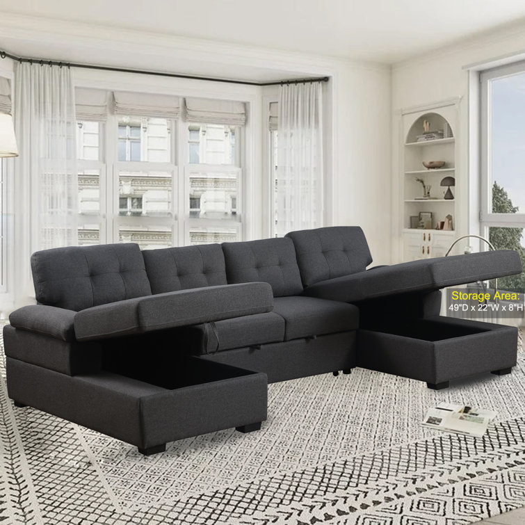 Pull out sectional store with storage